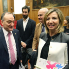 La consejera de Familia e Igualdad de Oportunidades, Alicia García, inaugura, junto con el rector de la Universidad de Valladolid, Daniel Miguel, la 'III Jornada Deporte, Igualdad y Violencia de género'.-ICAL