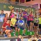 El podio con los ganadores de las diferentes pruebas de la Legua Real.-EL MUNDO