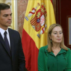 edro Sánchez y Ana Pastor, este jueves en el Congreso.-EFE / ZIPI