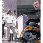 Iglesias y Echenique, el sábado en la asamblea de Podemos.-Foto: AGUSTÍN CATALÁN