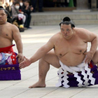 Kisenosato debutó en el sumo profesional en marzo de 2002.-AP