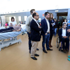 El secretario general del PSOE de Castilla y León, Luis Tudanca, visita las instalaciones de Aspaym junto a su presidente, Ángel de Propios-ICAL