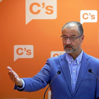Luis Fuentes en un momento de la rueda de prensa.-ICAL
