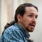 Pablo Iglesias, durante una rueda de prensa, en una foto de archivo. /-EMILIO NARANJO (EFE)