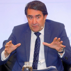 Suárez-Quiñonez, durante su intervención.-J.M.LOSTAU