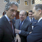 Iñigo de la Serna, Juan  Vicente Herrera y el presidente de Adif, Juan Bravo.-ICAL