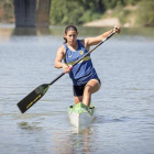 La vallisoletana Patricia Coco, durante un entrenamiento en el Pisuerga.-Miguel Ángel Santos