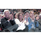 Alfredo Rubalcaba, Felipe González, José Luis Zapatero y Alfonso Guerra asistieron a la presentación de Susana Díaz a las primarias.-JUAN MANUEL PRATS