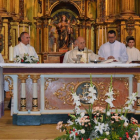 Un momento de la celebración litúrgica oficiada ayer por Blázquez.-E. M.