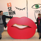 En la imagen superior, el cineasta búlgaro Milko Lazarov, y la productora Veselka Kiriakova, ayer, durante la presentación de  la película de la Sección Oficial  ‘Ága’.-ICAL