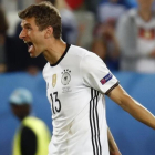 Müller, en un partido de la selección alemana.-REUTERS / KAI PFAFFENBACH
