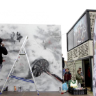 Participante en el concurso autonómico de Graffitis en Villalar de los Comuneros.-ICAL