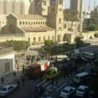 Lugar del atentado en la ciudad egipcia de Tanta.-