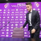 Fran Sánchez, director deportivo del Real Valladolid en su comparecencia tras el descenso. / PHOTOGENIC