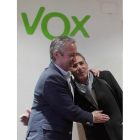 Pablo Sáez diputado de Vox por Valladolid comparece momentos después de conocer los buenos resultados de su formación en Castilla y León.-ICAL