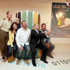 El alcalde de Valladolid, Óscar Puente, y la concejala de Cultura, Ana Redondo, inauguran la exposición 'Érase una vez... la informática. Del ábaco a la Smart City en viñetas y más'.-ICAL