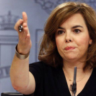 La vicepresidenta del Gobierno, Soraya Sáenz de Santamaría.-Foto: JUAN MANUEL PRATS