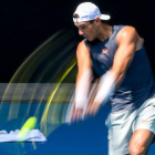 Rafael Nadal, en el entrenamiento de Melbourne.-WILLIAM WEST / AFP