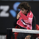 Carla Suárez, tras perder.-AP