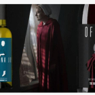 Imagen de las botellas de vino de la serie El cuento de la criada que han sido retiradas.-EL PERIÓDICO