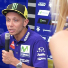 Valentino Rossi, en la conferencia de prensa de Silverstone (Inglaterra).-EMILIO PÉREZ DE ROZAS