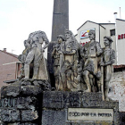 Estado en el que quedó el monumento tras haber sido la figura de Yagüe decapitada.-HDS