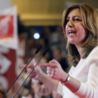 Susana Díaz, durante el acto de presentación de su candidatura, el pasado 26 de marzo.-JUAN MANUEL PRATS