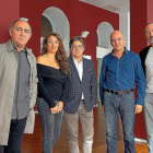 Arturo Querejeta, Isabel Rodes, José María Viteri, Eduardo Vasco y Daniel Albadalejo, ayer, en el Calderón.-C. A.