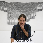 Pablo Iglesias, en un momento de la rueda de prensa.-Reuters