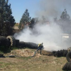 Incendio en la fábrica de neumáticos Euromaster