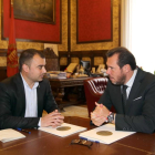El alcalde de Valladolid, Óscar Puente, mantuvo un encuentro con el regidor de Tarrasa, Jordi Ballart i Pastor, sobre remunicipalización de los servicios públicos-ICAL