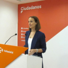 Pilar Vicente durante la rueda de prensa.-EUROPA PRESS