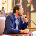 El alcalde de Valladolid, Óscar Puente, informa durante una rueda de prensa de los asuntos de actualidad política-ICAL
