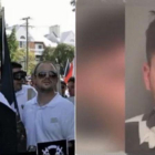 Un vídeo muestra a James Alex Fields, el joven autor del atropello en Charlottesville, en la marcha progresista (izquierda).-EL PERIÓDICO