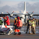 El aeródromo militar de La Virgen del Camino (León) acoge un simulacro de accidente con participación de medios externos.-ICAL