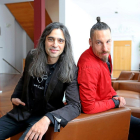 Álvaro Tato e Íñigo Echevarría, de Ron Lalá, ayer en el Teatro Calderón.-ICAL