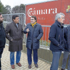 Palencia, Sánchez Cabrera, García, Fernández Mañueco, Rivas y  Sahagún, ayer en el Vivero de Empresas de Ávila.-ICAL