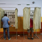 Una imagen de un colegio electoral del pasado domingo 23 de julio en Valladolid. ICAL