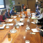 La consejera Pilar del Olmo, en una momento de la reunión del grupo de trabajo con el secretario de Estado, Álvaro Nadal, ayer en  el Ministerio de Industria.-ICAL