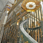 Estado de la rejería en el interior de la Iglesia del Simón Ruiz, y barandilla del púlpito con palomina acumulada.-S. G. C.
