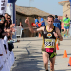 Óscar Fernández Giralda entrando en meta en Bercero.-M. ÁLVAREZ