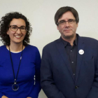 Marta Rovira y Carles Puigdemont, en una imagen reciente en Bruselas.-/ PERIODICO