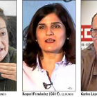 Carmen Ámez, Raquel Fernández y Carlos López-