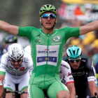 Kittel celebra su victoria en Bergerac.-REUTERS / BENOIT TESSIER