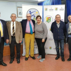 Cayetano Cifuentes y José Luis Álvarez (izquierda y derecha), junto a dirigentes de Cetras.-E.M.