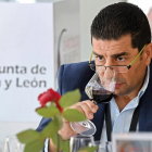 Uno de los miembros del jurado durante las catas de los vinos participantes en el Zarcillo 2018.-ICAL