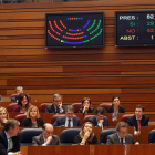 Votación en el Pleno de las Cortes en la que se aprueban los presupuestos de la Comunidad para el año 2015-Ical