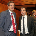 Óscar López y Luis Tudanca ayer en el aniversario del Estatuto.-J. M. LOSTAU
