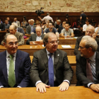 Sánchez Galán, Herrera y Daniel Hernández, rector de la USAL.-ICAL