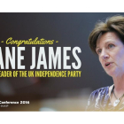 Foto de propaganda de Diane James, nueva líder del UKIP.-